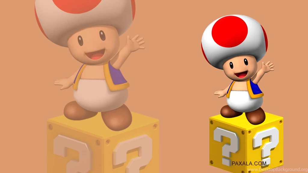 Wallpaper: Toad Sobre Cubo