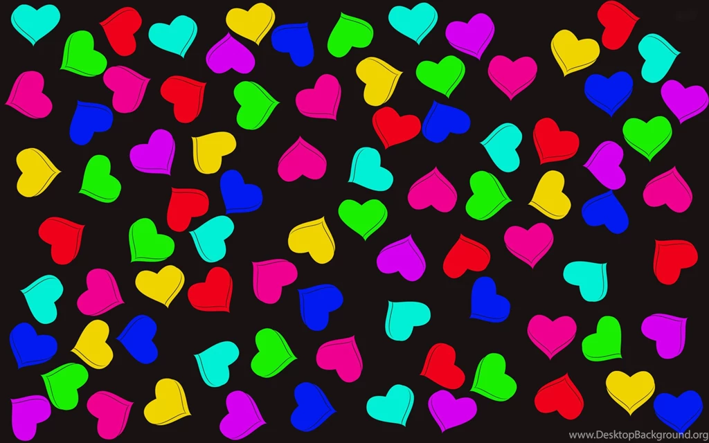 Colorful Heart Wallpapers For Desktop Uncalke.com