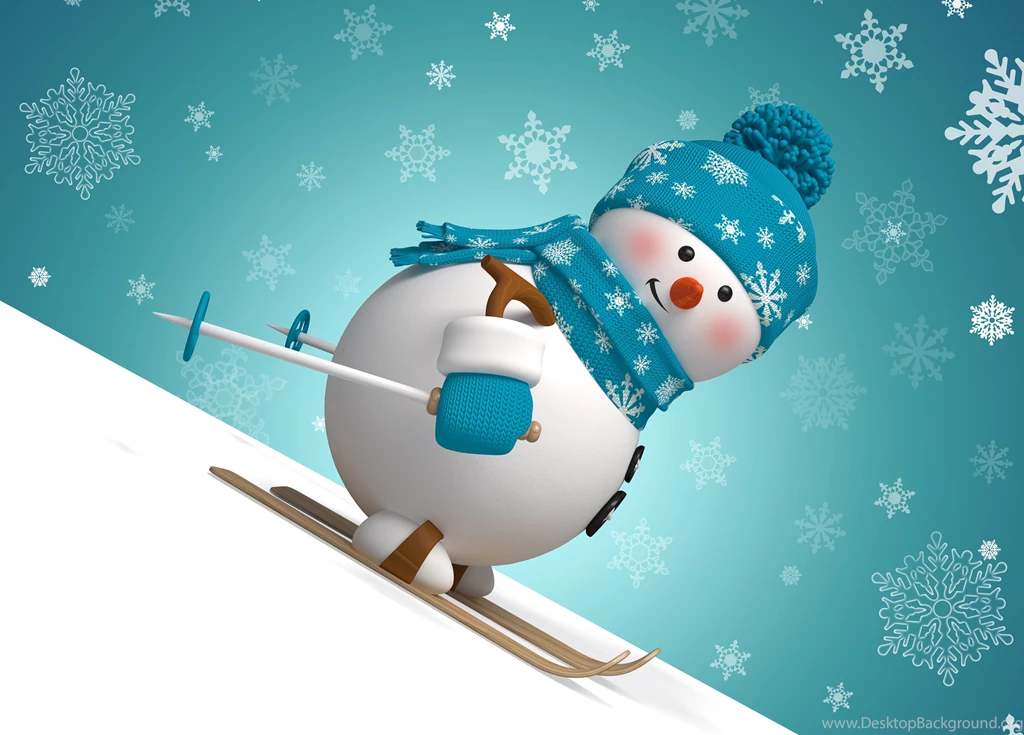Snowman Snowboard Christmas And New Year 2016