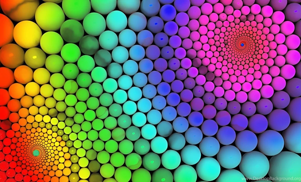 Rainbow 3D Balls Wallpapers   HD Wallpapers