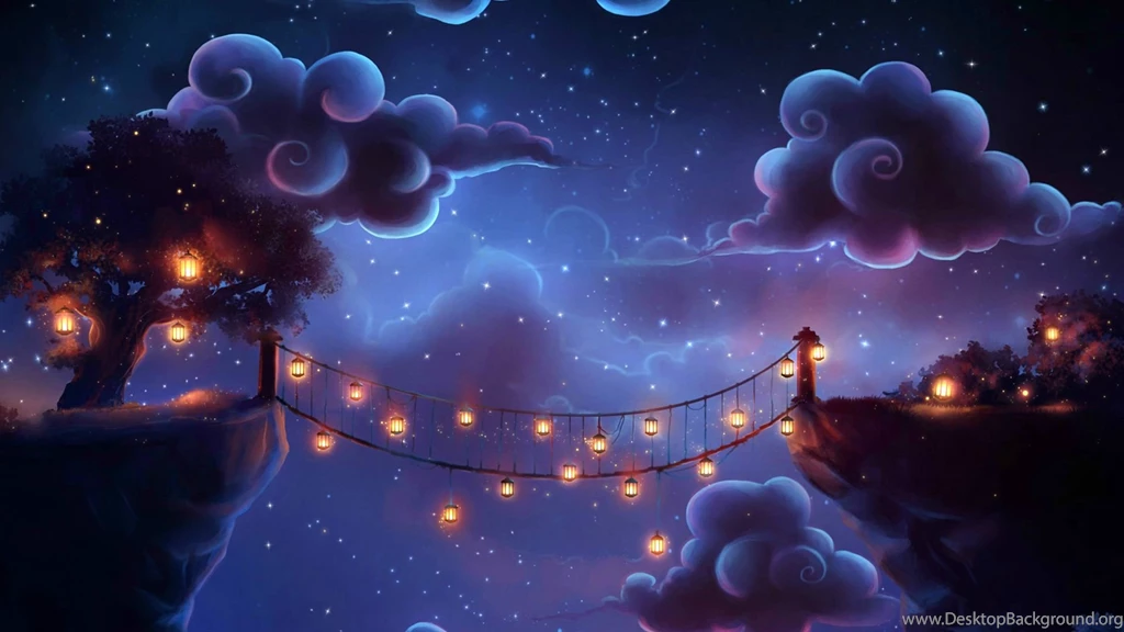 Whimsical Lantern Bridge [1920 X 1080] : Wallpapers