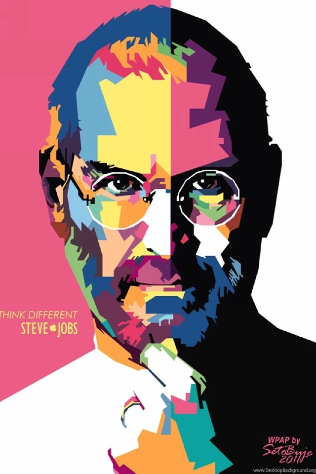 Colorful Steve Jobs iPhone Wallpapers, Backgrounds And Themes