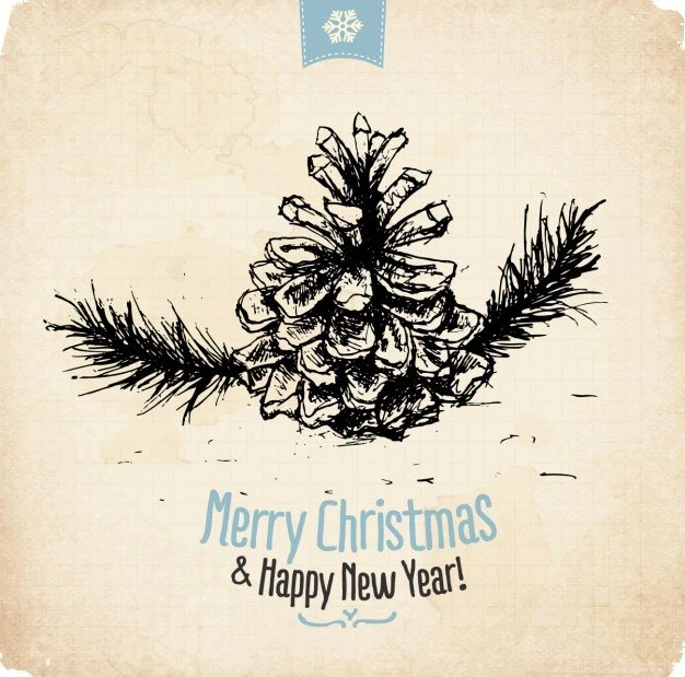 Merry Christmas & Happy New Year Wallpapers Vector