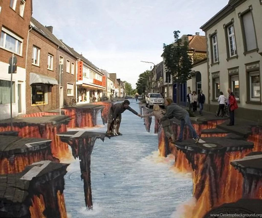 3D Optical Illusion Street Art
