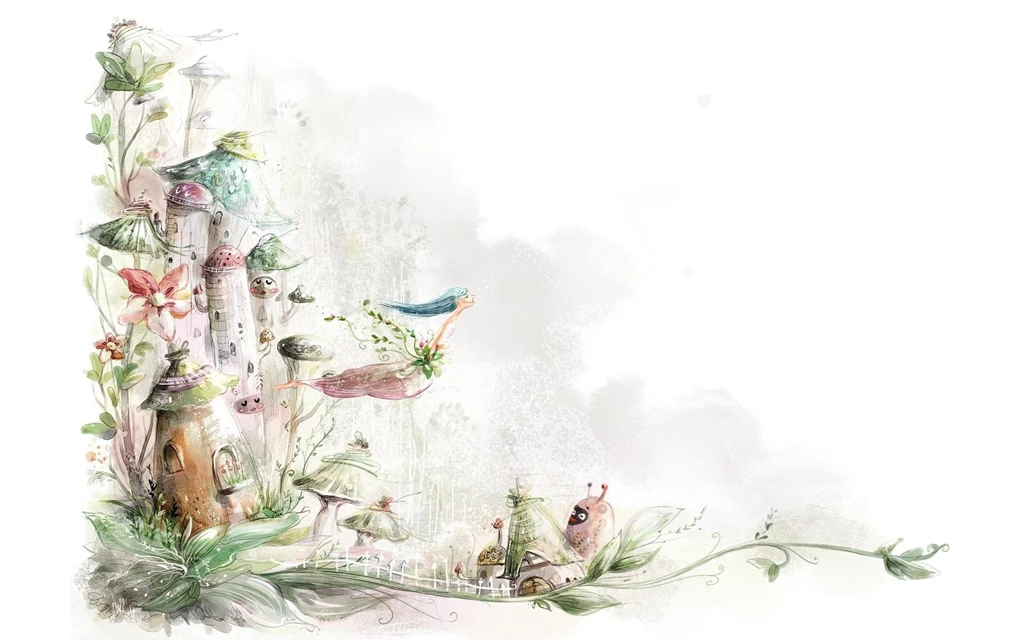 Fairy Tale World Tree Tale Artistic House Butterfly Fairy HD ...