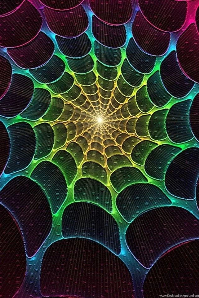 Fractal Spider Web iPhone Wallpapers