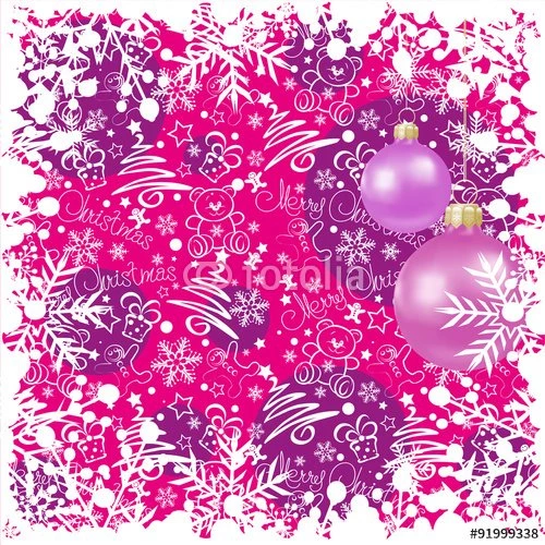 Christmas Wallpaper, Christmas Balls, Pink, Christmas Day " Stock ...