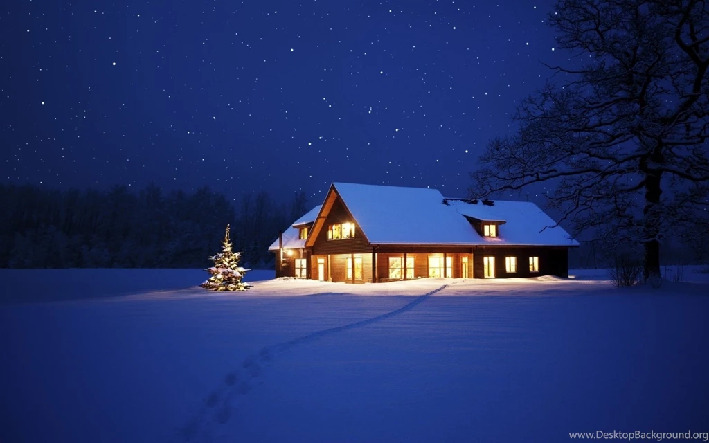Winter Night Nature Wallpaper Images