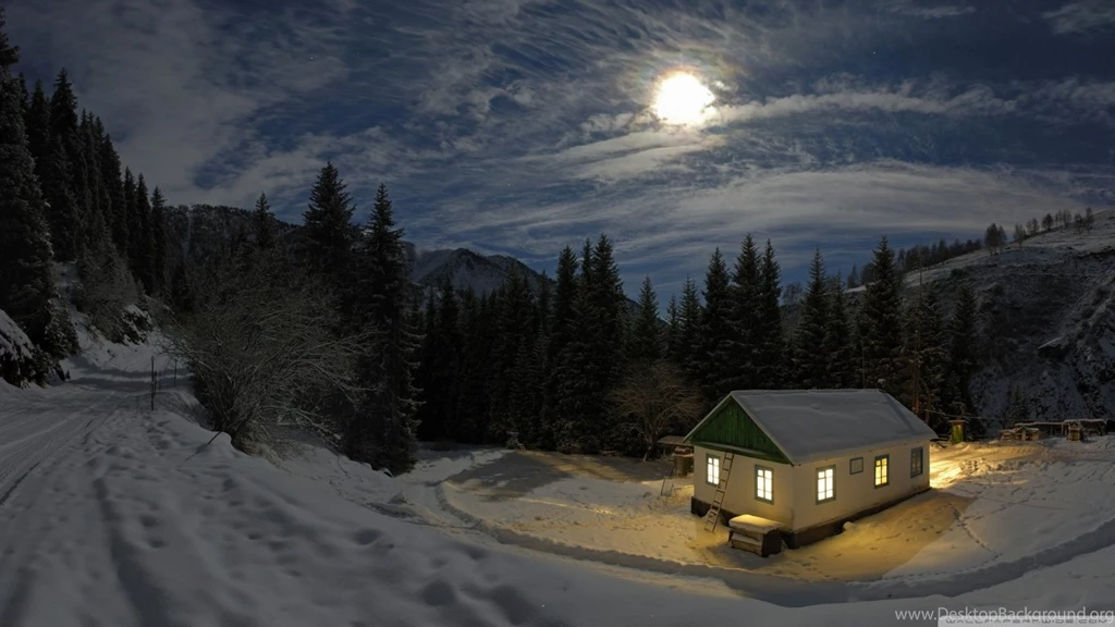 Winter Night HD Desktop Wallpapers : High Definition : Fullscreen ...