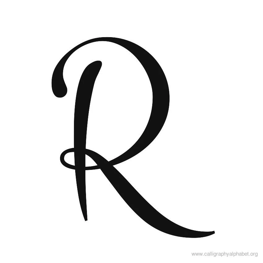 Calligraphy Alphabet R