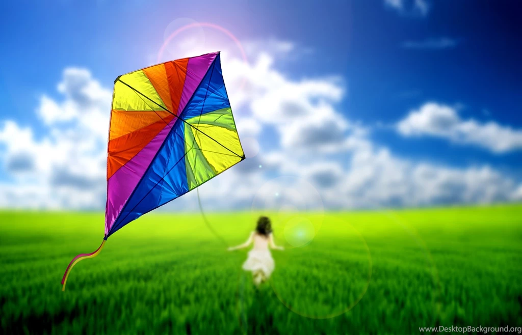Big Beautiful Kite Flying By Child On Makar Sankranti HD Photos ...