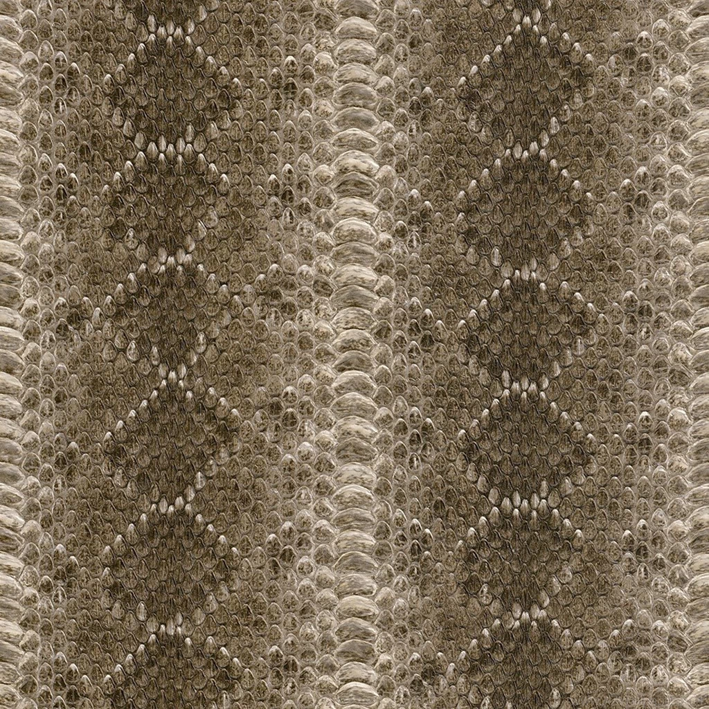 Non woven Wallpapers Beige Brown Snake Skin Optics Rasch African ...