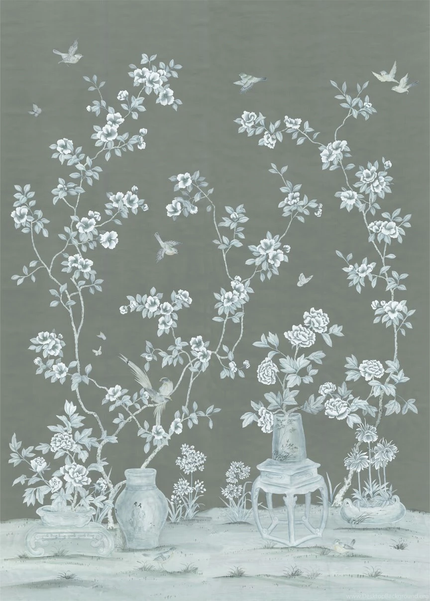 Sybaritic Spaces: The Wait Is Over: Digital Chinoiserie Wallpapers