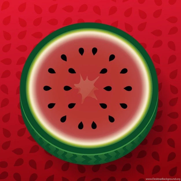 Half Watermelon Backgrounds Vector