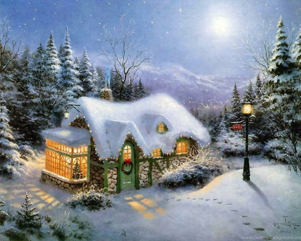 Download Thomas Kinkade Winter Wallpapers Wide