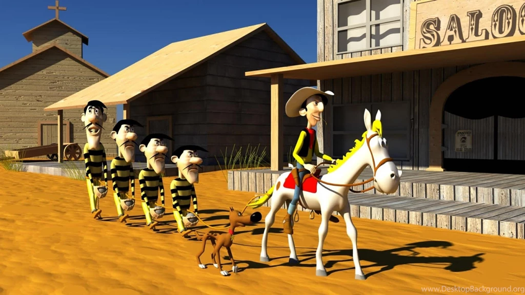 Cartoons Western Lucky Luke 3d Saloon Wallpapers