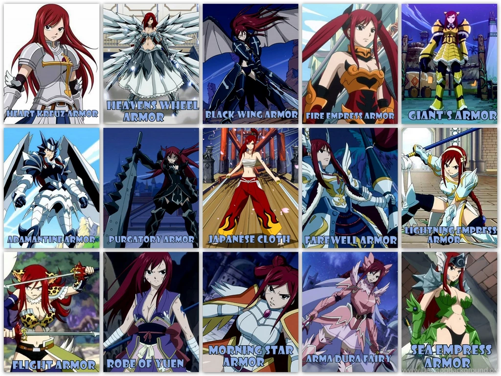 ERZA'S ARMORS   Fairy Tail Wallpapers (27864860)   Fanpop   Page 4