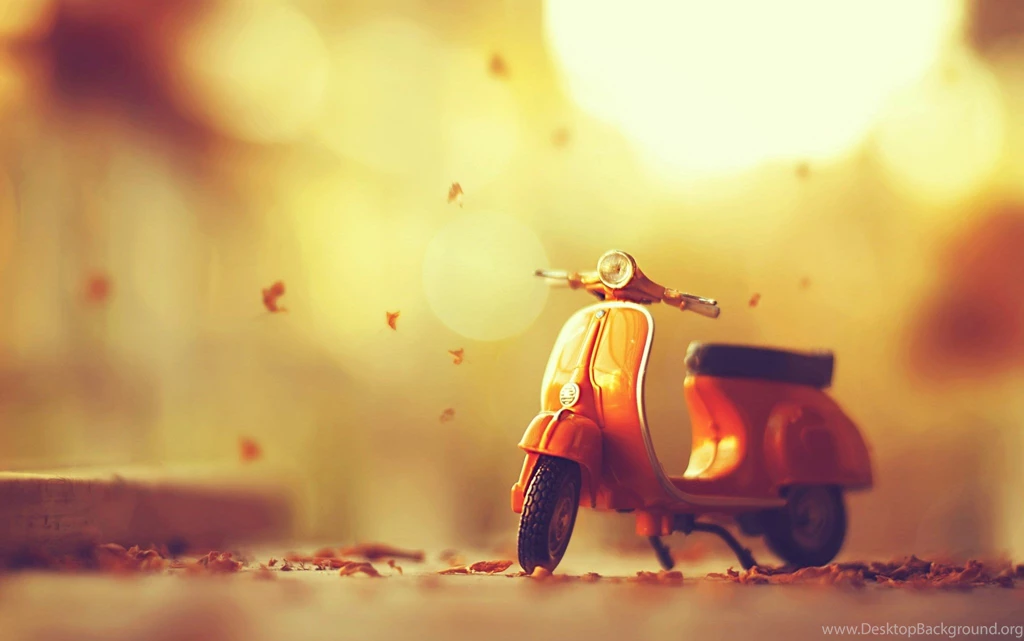 Wallpapers Moped, Vespa, Yellow Vespa Moped.