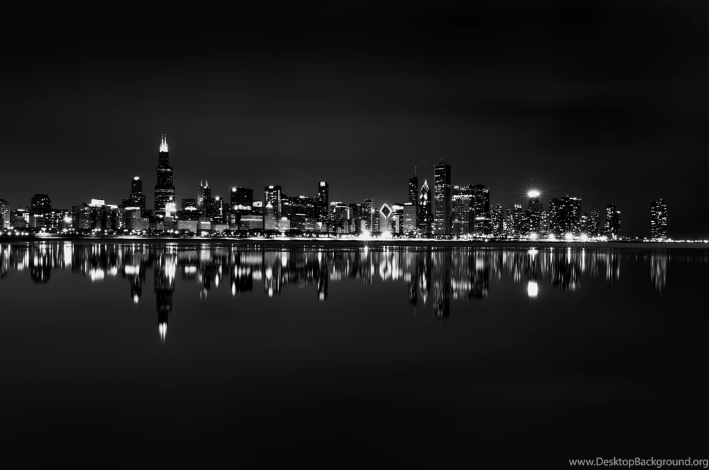 Chicago, Skyline, Black, And, White, Wallpaper, High Resolution ...