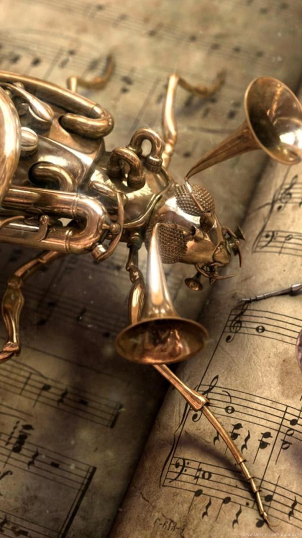 Musical Bug Steampunk iPhone 6 Plus HD Wallpapers / IPod Wallpapers ...