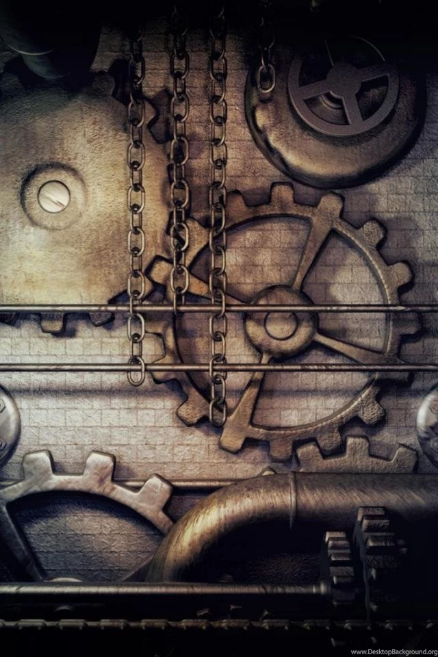 SuperHD.pics: Pipeline Digital Art Gears Mechanism Steampunk ...