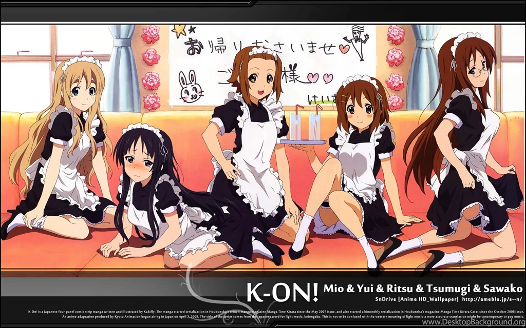 Wallpapers Itachi The K On Anime Titled Group Maid Outfits ...
