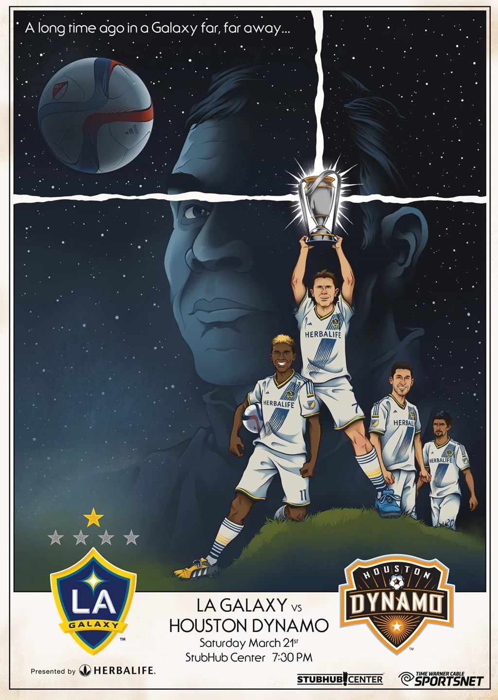 LA Galaxy Unveil Commemorative Match Poster For Houston Dynamo ...