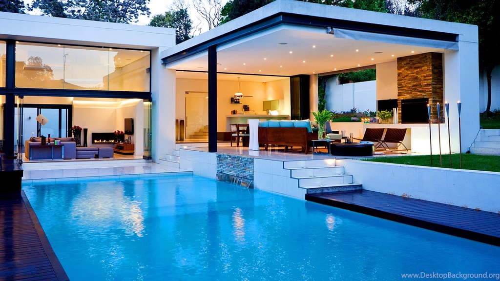 1920x1080 Luxury House With Pool Wallpapers