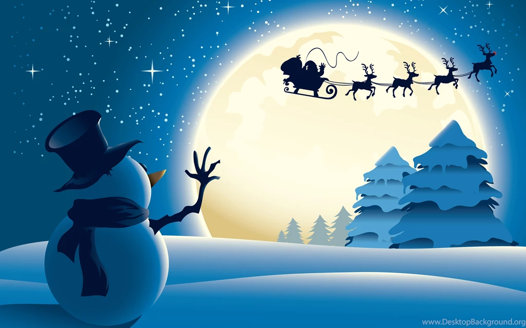 Snowman Santa Claus Christmas HD Wallpapers
