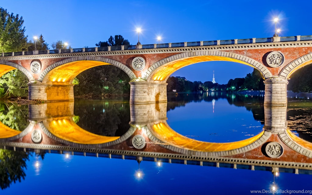 Turin (torino), Ponte Isabella And River Po Wallpapers Hd ...