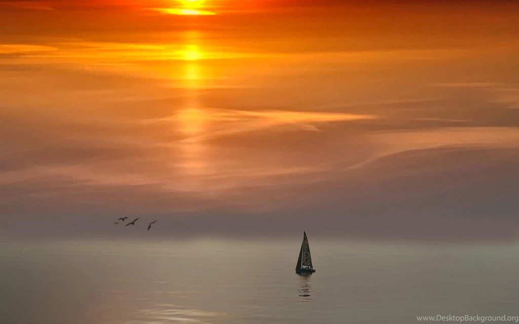Sailboat At Sunset   (