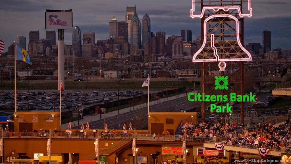 CITIZENS BANK PARK PHILLIES AND PHILADELPHIA SKYLINE WALLPAPER ...