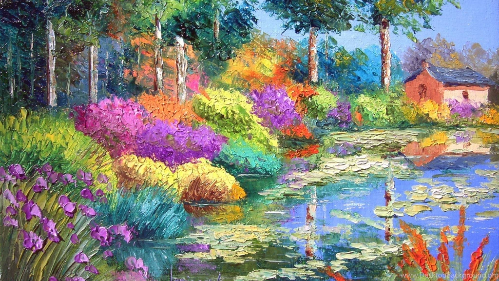 Pintura Oleo Puerto Barco Arte Wallpapers