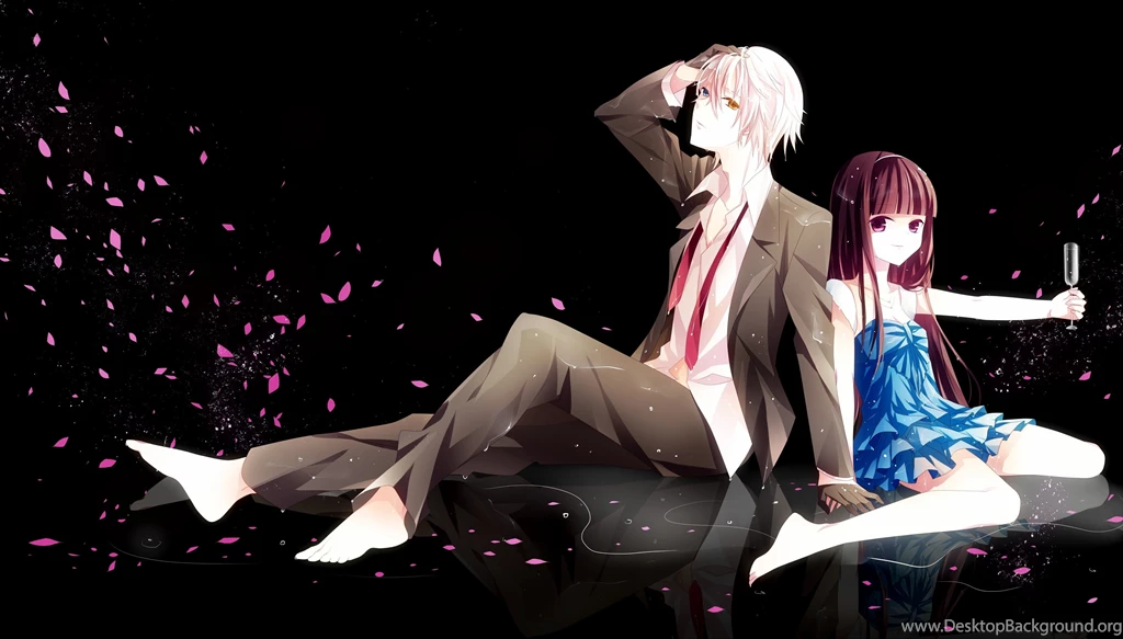 Anime Boy Girl Romance Petals