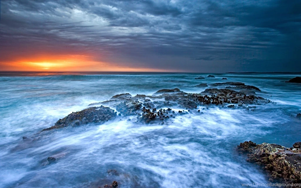 Ocean Sunset Desktop HD (high Definition) Wallpapers