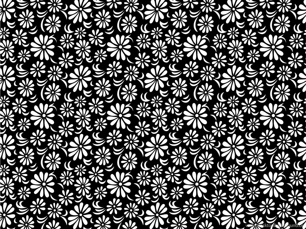 Wide HD Black And White Floral Wallpapers