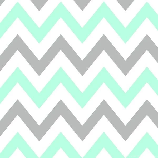 MINT & GRAY CHEVRON Art Print By Natalie Sales