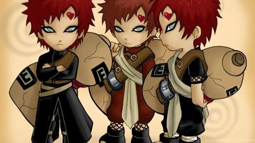 CHIBI GAARA WITH HEART THEN LOVE IN JAPENESE WALLPAPER   (