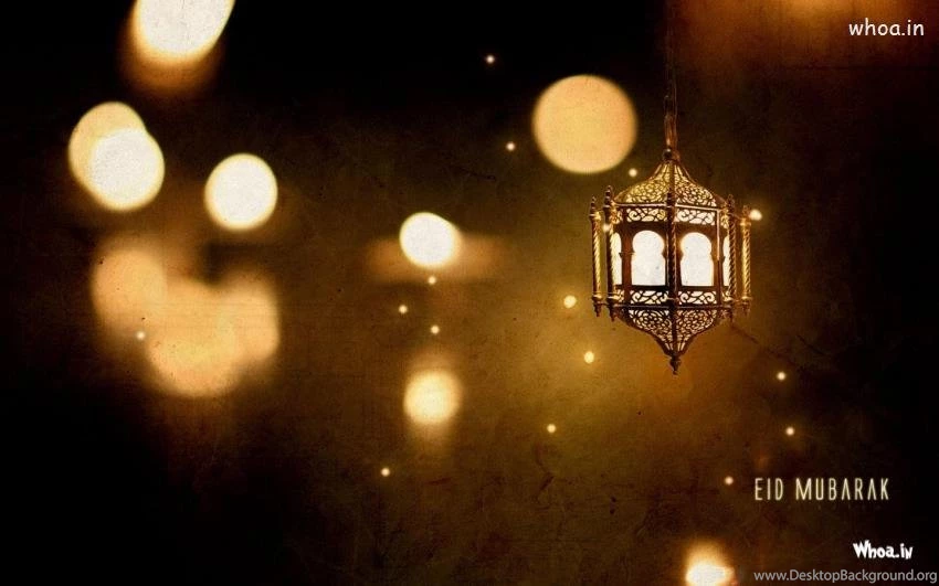 Eid Mubarak With Lighting And Joy HD Wallpapers