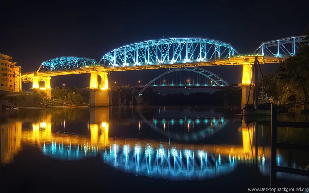 Download The Gold And Blue Bridge Wallpaper, Gold And Blue Bridge ...