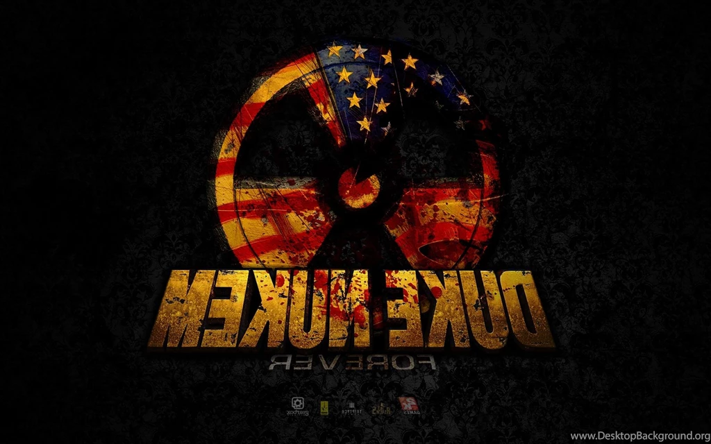 Duke Nukem Forever Emblem Sign Flag Blood