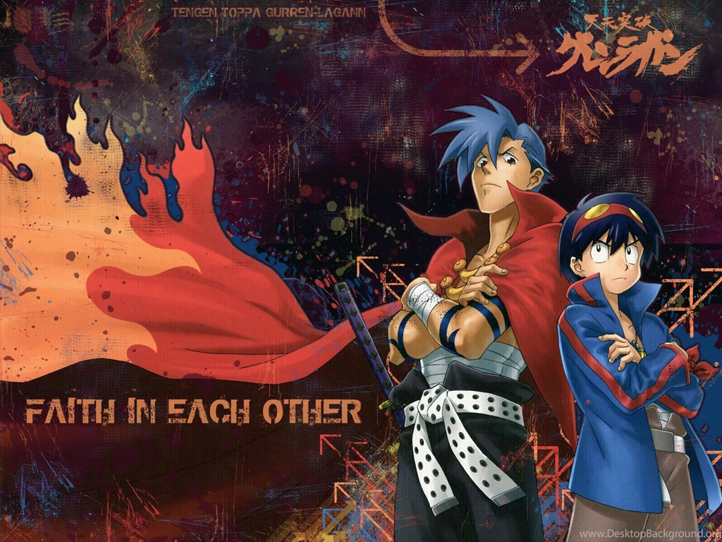 Wallpapers Boy Black Kamina And Simon Gurren Lagann 1600x1200 ...