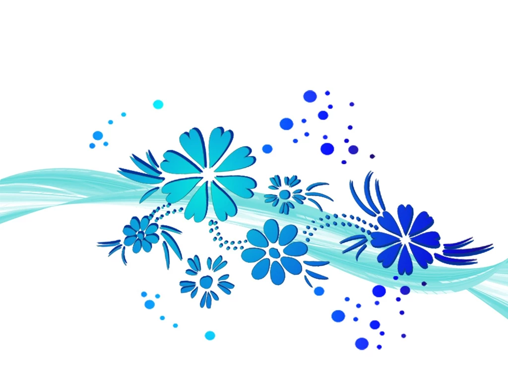 Wave Of Flowers Backgrounds Blue Flowers Backgrounds