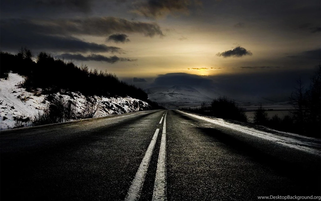 Dark Winter Road >> HD Wallpaper, Get It Now!