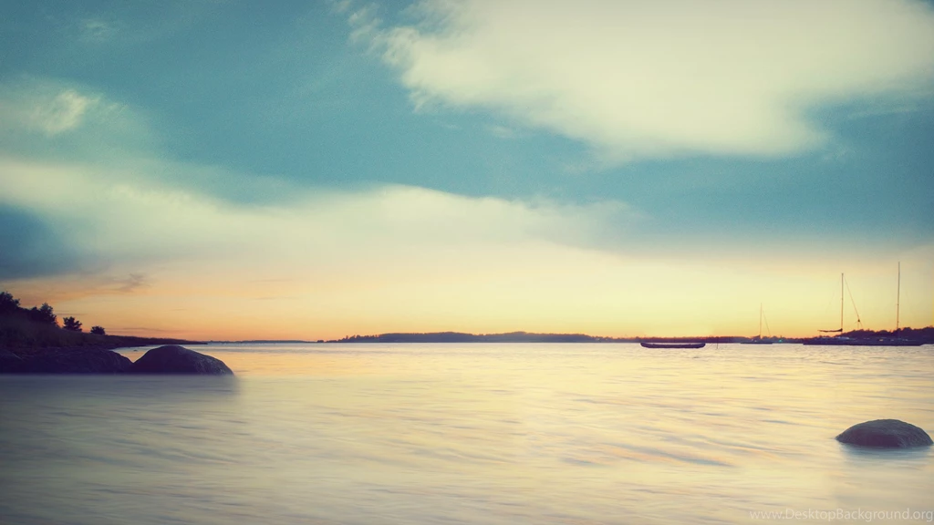 Clouds Landscapes Coast Dawn Dreamy Sea Wallpapers