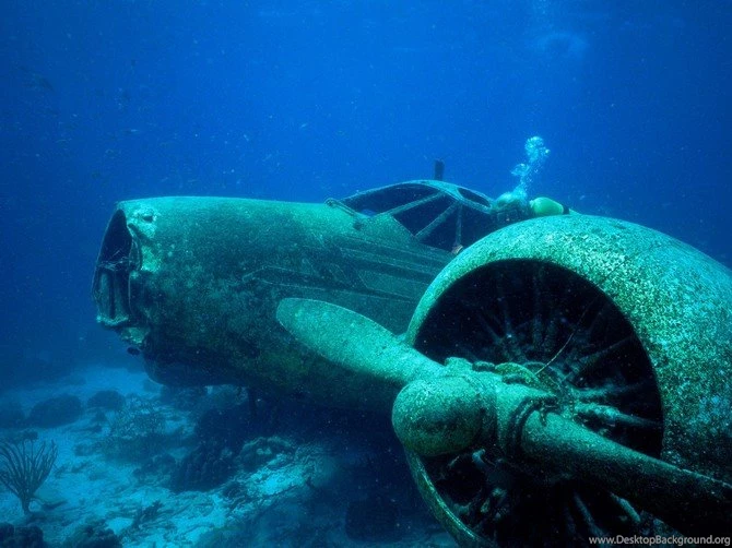 Sunken Plane Aruba Wallpapers Ocean Nature Wallpapers Collection
