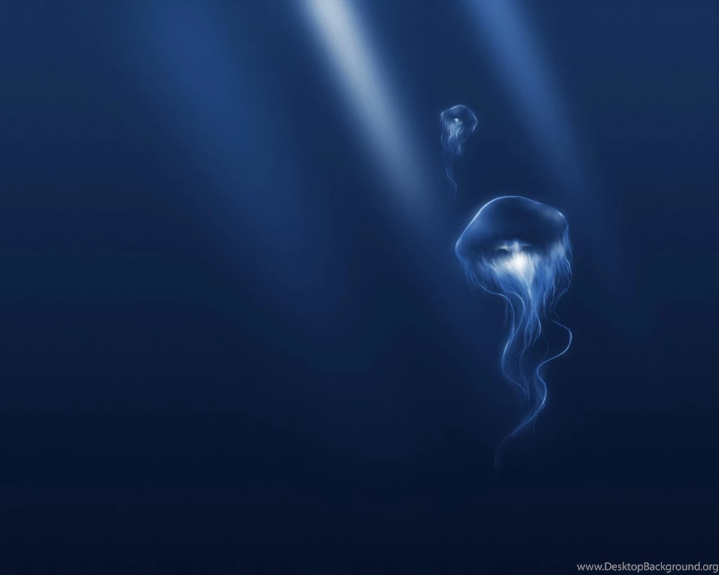 Jellyfish In The Blue Ocean Wallpapers And Images Wallpapers ...