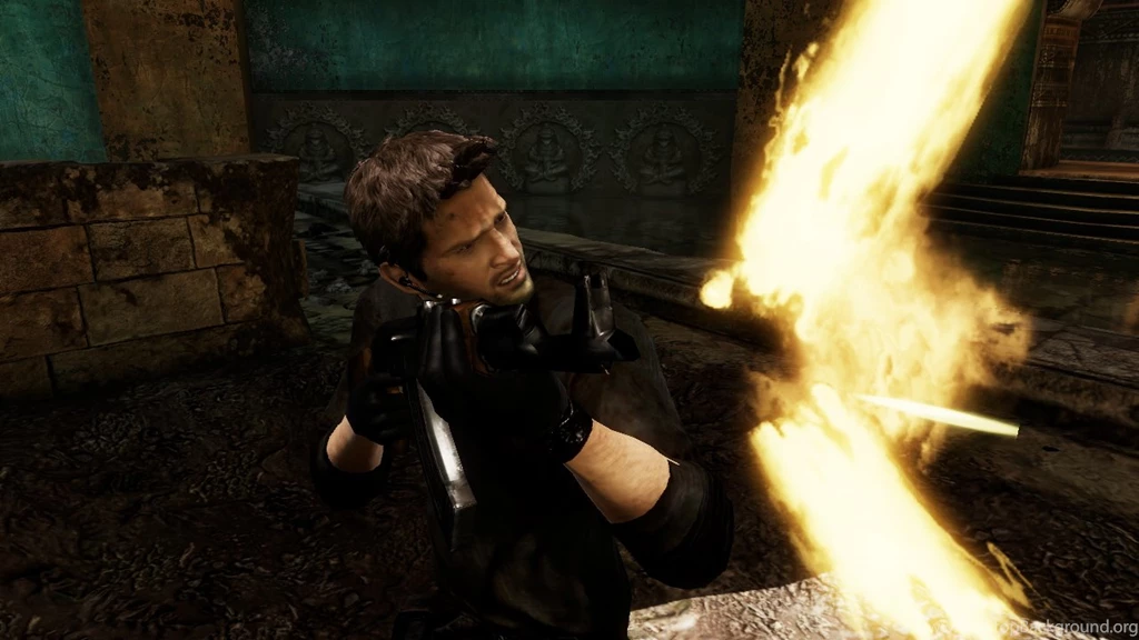 Uncharted 2 Up Close Firing Wallpapers