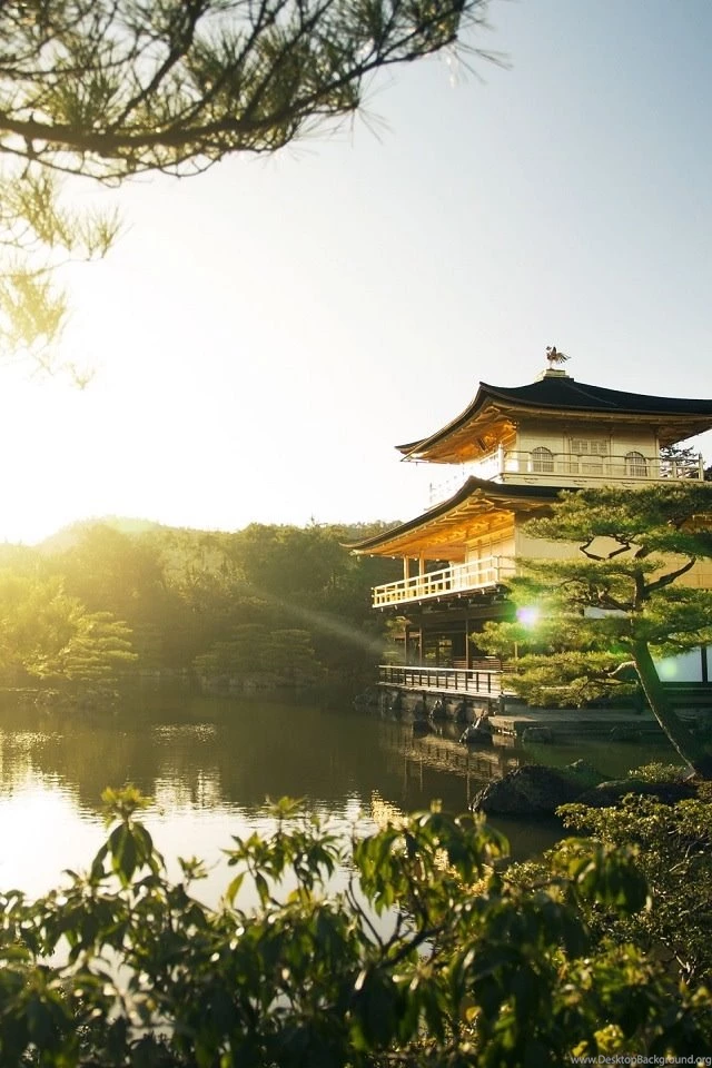 Golden Pavilion Kyoto iPhone 4s Wallpapers Download