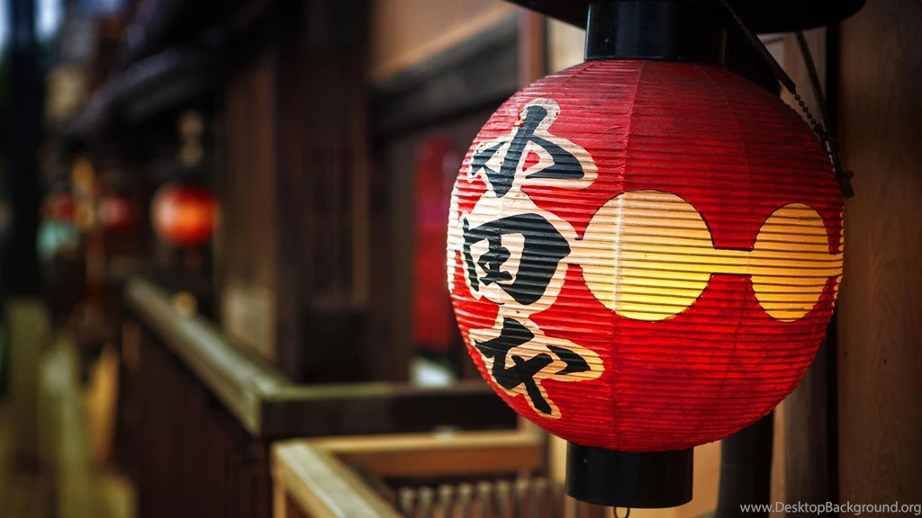 Lights Lanterns Kyoto Japanese Lantern Blurred Backgrounds ...